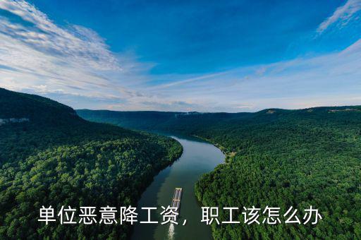 單位惡意降工資，職工該怎么辦