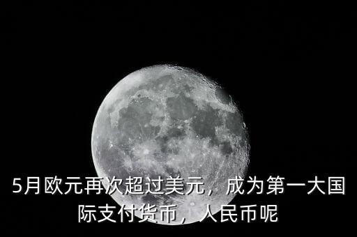 5月歐元再次超過美元，成為第一大國際支付貨幣，人民幣呢