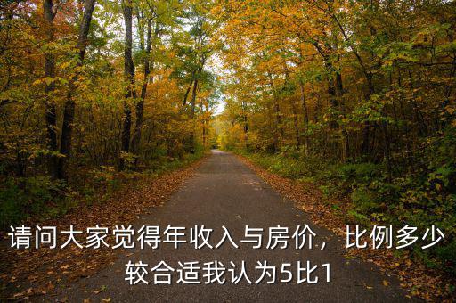 請(qǐng)問大家覺得年收入與房價(jià)，比例多少較合適我認(rèn)為5比1