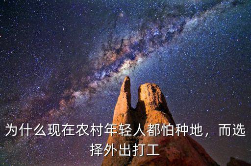 為什么現(xiàn)在農(nóng)村年輕人都怕種地，而選擇外出打工