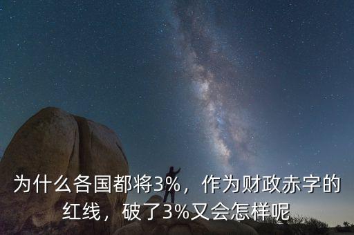 為什么各國都將3%，作為財政赤字的紅線，破了3%又會怎樣呢