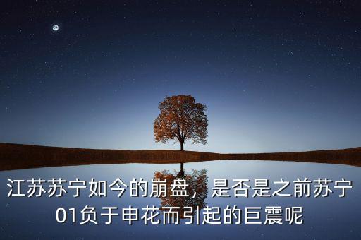 江蘇蘇寧如今的崩盤，是否是之前蘇寧01負(fù)于申花而引起的巨震呢