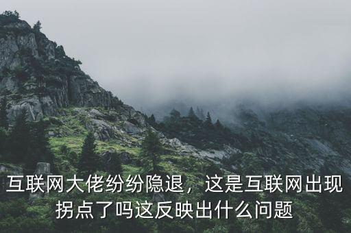 互聯(lián)網(wǎng)大佬紛紛隱退，這是互聯(lián)網(wǎng)出現(xiàn)拐點(diǎn)了嗎這反映出什么問題