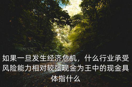 如果一旦發(fā)生經(jīng)濟(jì)危機(jī)，什么行業(yè)承受風(fēng)險(xiǎn)能力相對較強(qiáng)現(xiàn)金為王中的現(xiàn)金具體指什么