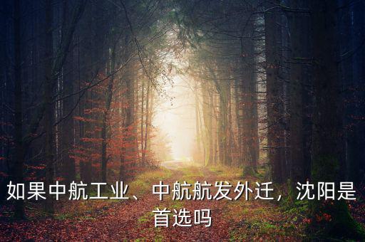 如果中航工業(yè)、中航航發(fā)外遷，沈陽是首選嗎