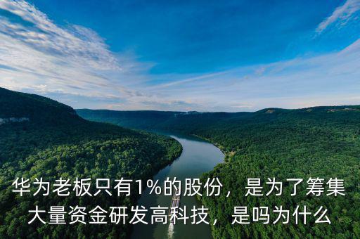 華為老板只有1%的股份，是為了籌集大量資金研發(fā)高科技，是嗎為什么