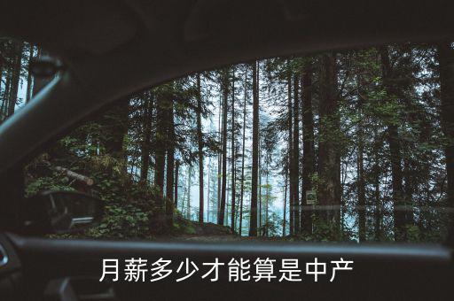 中國現在有多少中產,月薪多少才能算是中產