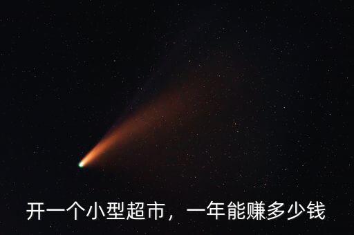 開一個小型超市，一年能賺多少錢