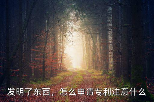 發(fā)明了東西，怎么申請(qǐng)專利注意什么