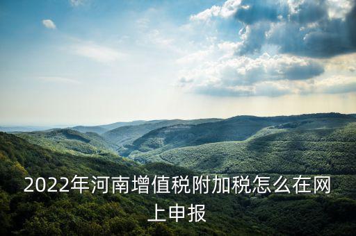 附加稅在什么網(wǎng)站申報(bào)表，2022年河南增值稅附加稅怎么在網(wǎng)上申報(bào)