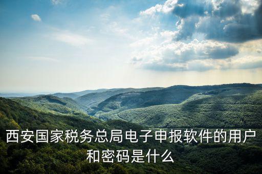 陜西省國家稅務(wù)局賬號是什么，你好我想問你 一下 網(wǎng)上國稅的用戶名和密碼是什么