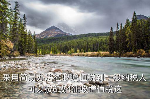 什么是簡易征收辦法征收增值稅，采用簡易辦法征收增值稅到一般納稅人可以按6或4征收增值稅這