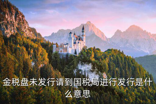 稅控發(fā)行是什么意思，金稅盤(pán)未發(fā)行請(qǐng)到國(guó)稅局進(jìn)行發(fā)行是什么意思