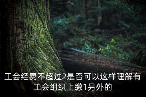 工會(huì)經(jīng)費(fèi)為什么收4，工會(huì)經(jīng)費(fèi)不超過2是否可以這樣理解有工會(huì)組織上繳1另外的