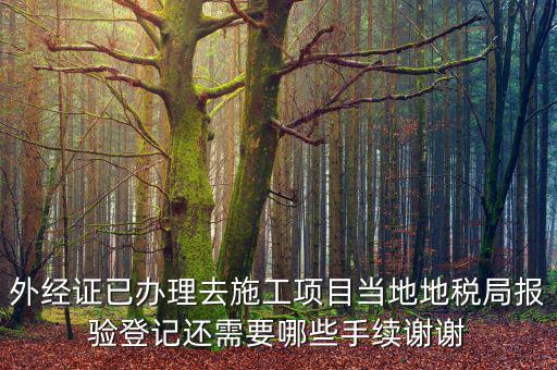 外管證報驗都需要什么，辦了外管證咋申報