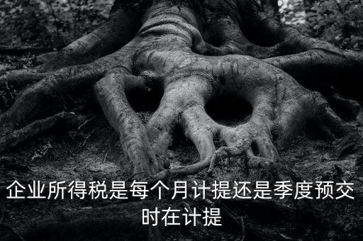 企業(yè)所得稅什么時候計提，企業(yè)所得稅在什么時候開始預(yù)提