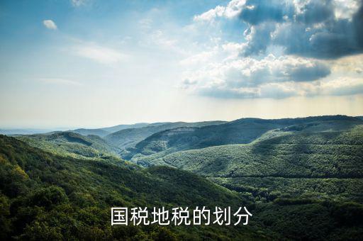地稅分為什么種類，國稅地稅的劃分
