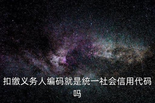 扣款人義務(wù)編碼是什么意思，扣繳義務(wù)人編碼是什么