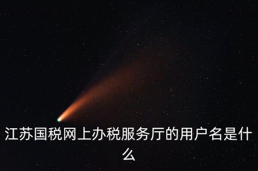 網(wǎng)上辦稅用戶名是什么，江蘇國稅網(wǎng)上辦稅服務(wù)廳的用戶名是什么