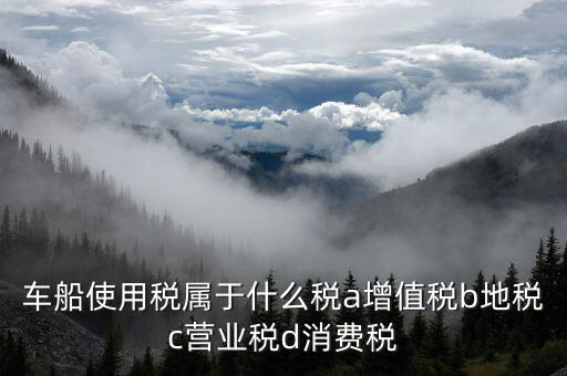 車船稅屬于什么稅種，車船稅是屬于財產稅還是行為稅