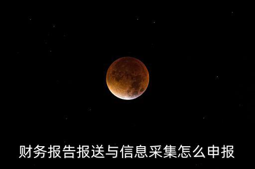 財務(wù)報送與信息采集是什么，財務(wù)報告報送與信息采集怎么申報