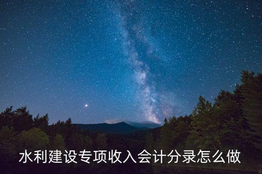 水利專項收入什么意思，水利建設專項收入會計分錄怎么做