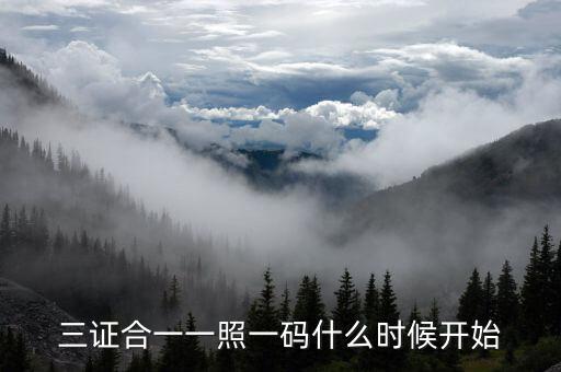三證合一到什么時候，三證合一一照一碼什么時候開始