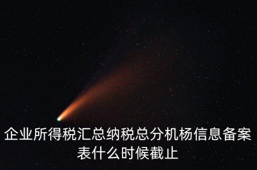 匯總所得稅備案什么時間，備案應(yīng)該在什么時候進(jìn)行求解