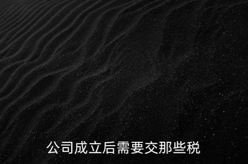 辦一個企業(yè)都需要交什么稅，公司成立后需要交那些稅
