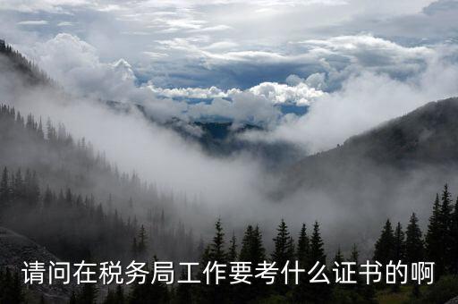 地稅局上班要什么證書(shū)，請(qǐng)問(wèn)在稅務(wù)局工作要考什么證書(shū)的啊
