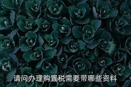 購(gòu)置稅辦理需要什么，購(gòu)買(mǎi)車(chē)輛購(gòu)置稅需要哪些手續(xù)