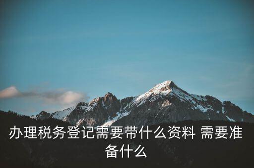 稅務局登記需要什么資料，稅務登記 代辦需要什么手續(xù)