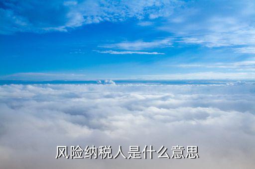 什么是高風(fēng)險(xiǎn)納稅人，風(fēng)險(xiǎn)納稅人是什么意思
