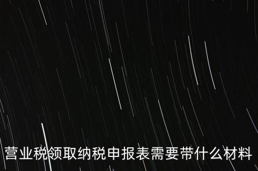 拿完稅申報(bào)表什么資料，納稅申報(bào)時(shí)需要提交哪些資料