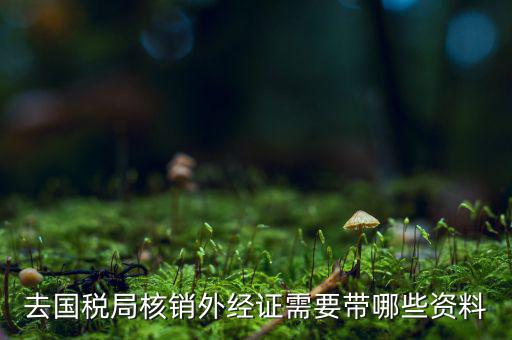 核銷外經證地稅那做什么，去國稅局核銷外經證需要帶哪些資料
