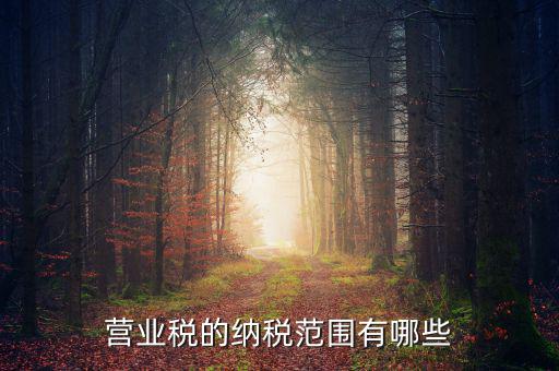 什么經(jīng)營范圍可以開營業(yè)稅，營業(yè)稅的納稅范圍有哪些