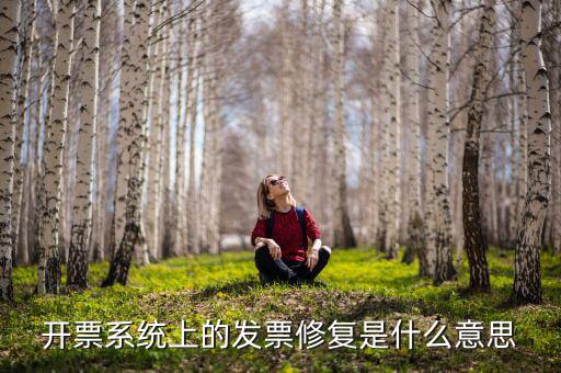 發(fā)票修復是什么意思，開票系統(tǒng)上的發(fā)票修復是什么意思