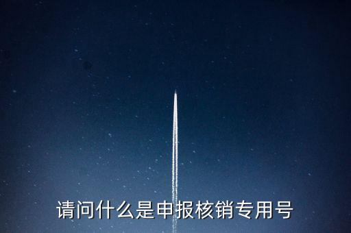 請(qǐng)問(wèn)什么是申報(bào)核銷(xiāo)專(zhuān)用號(hào)