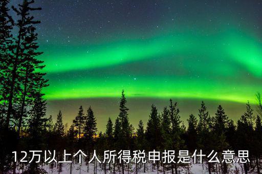 十二萬申報(bào)有什么用，第一次進(jìn)行12萬個(gè)稅申報(bào)有哪些注意點(diǎn)