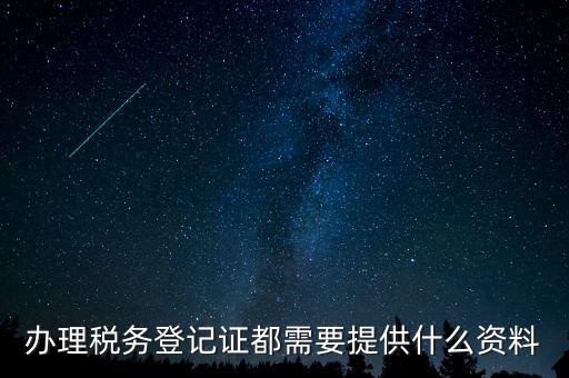 稅務(wù)登記證件包括什么，辦理稅務(wù)登記證都需要提供什么資料