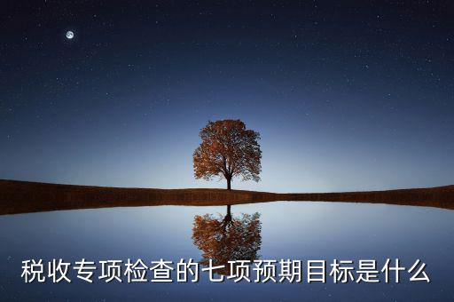 什么是稅收專項(xiàng)調(diào)查，稅收專項(xiàng)檢查的七項(xiàng)預(yù)期目標(biāo)是什么
