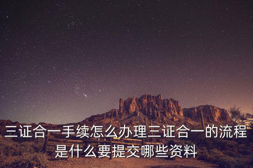 變更地稅三證合一需要什么資料，三證合一營業(yè)執(zhí)照換證需要什么資料
