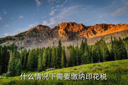 什么需要交印花稅，哪些企業(yè)和個人需要交納印花稅的