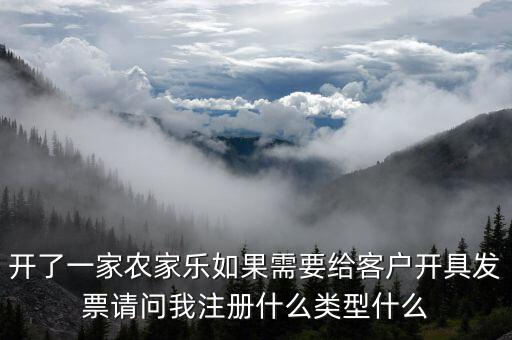 我要是以開普票為主 注冊什么性質(zhì)的公司好，開了一家農(nóng)家樂如果需要給客戶開具發(fā)票請問我注冊什么類型什么