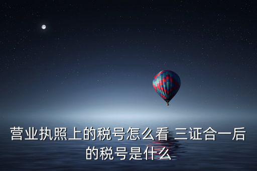 企業(yè)三證合一后稅號是什么，三證合一后企業(yè)的納稅人識別號是哪個(gè)