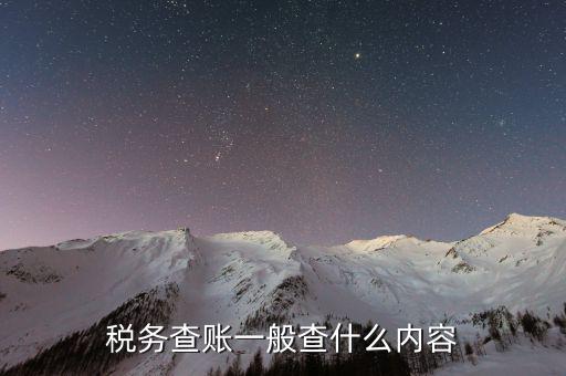 國稅局能查什么，稅務查賬一般查什么內容