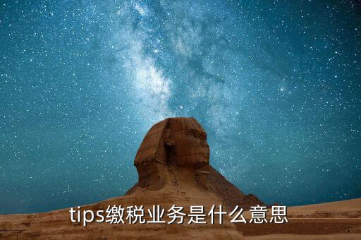 地稅tips繳款是什么意思，tips扣稅是什么意思