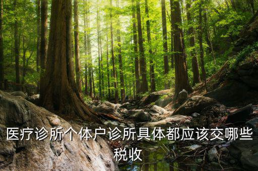 醫(yī)院應交什么稅，醫(yī)療診所個體戶診所具體都應該交哪些稅收