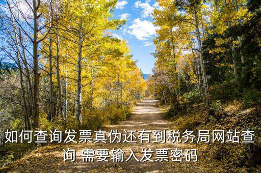 如何查詢(xún)發(fā)票真?zhèn)芜€有到稅務(wù)局網(wǎng)站查詢(xún) 需要輸入發(fā)票密碼