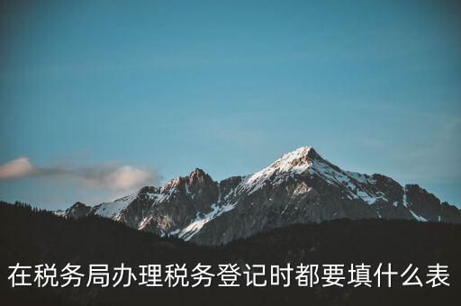 去稅務局登記需要什么資料，辦理稅務登記證都需要提供什么資料